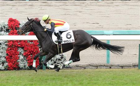 【２歳新馬】阪神５Ｒ　サロニカが２番手から抜け出す