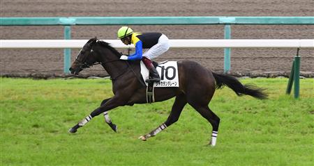【阪神５Ｒ・新馬】ＧＩ馬ラブリーデイ産駒のジャカランダレーン圧勝